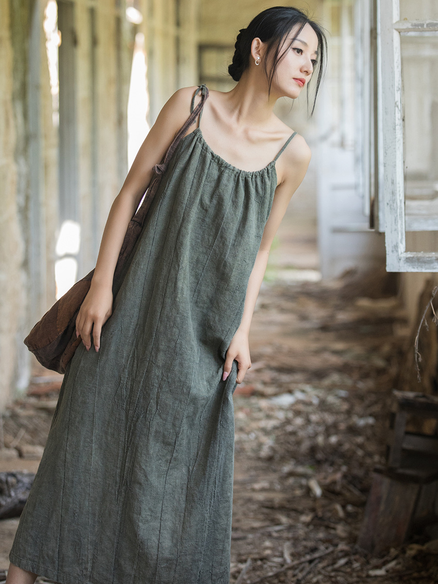 Linen Dress Wrap - Novo Vestido Feminino de Linho e