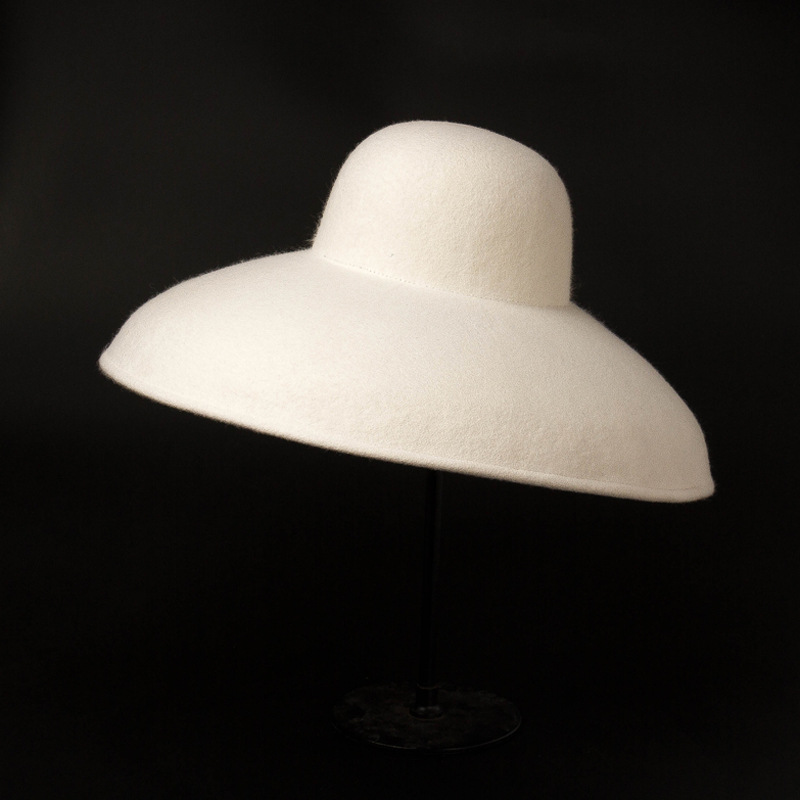 Hat Floppy Wide - Chapéu clássico de lã com aba