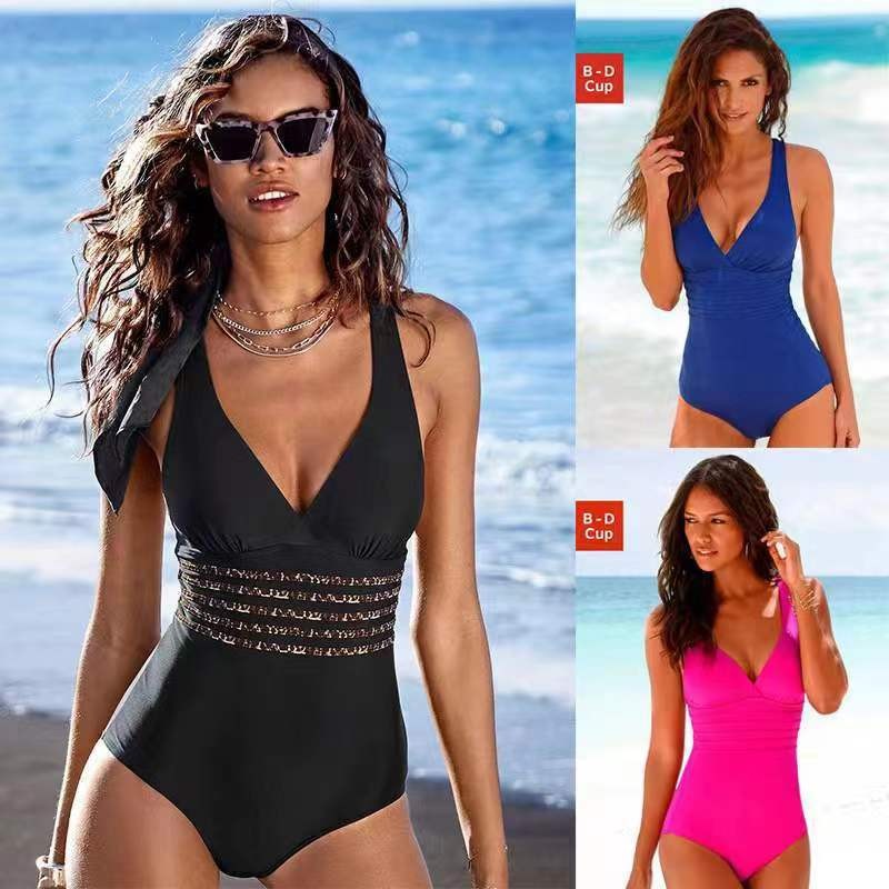 Swimsuit Bikini Ruched - Maiô Feminino Tankini Preto de Cor