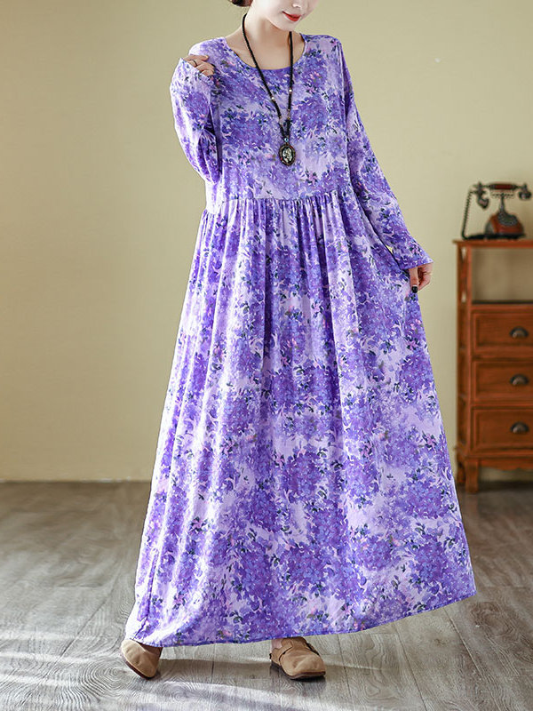 Linen Dress Wrap - Vestido Longo de Algodão e Linho