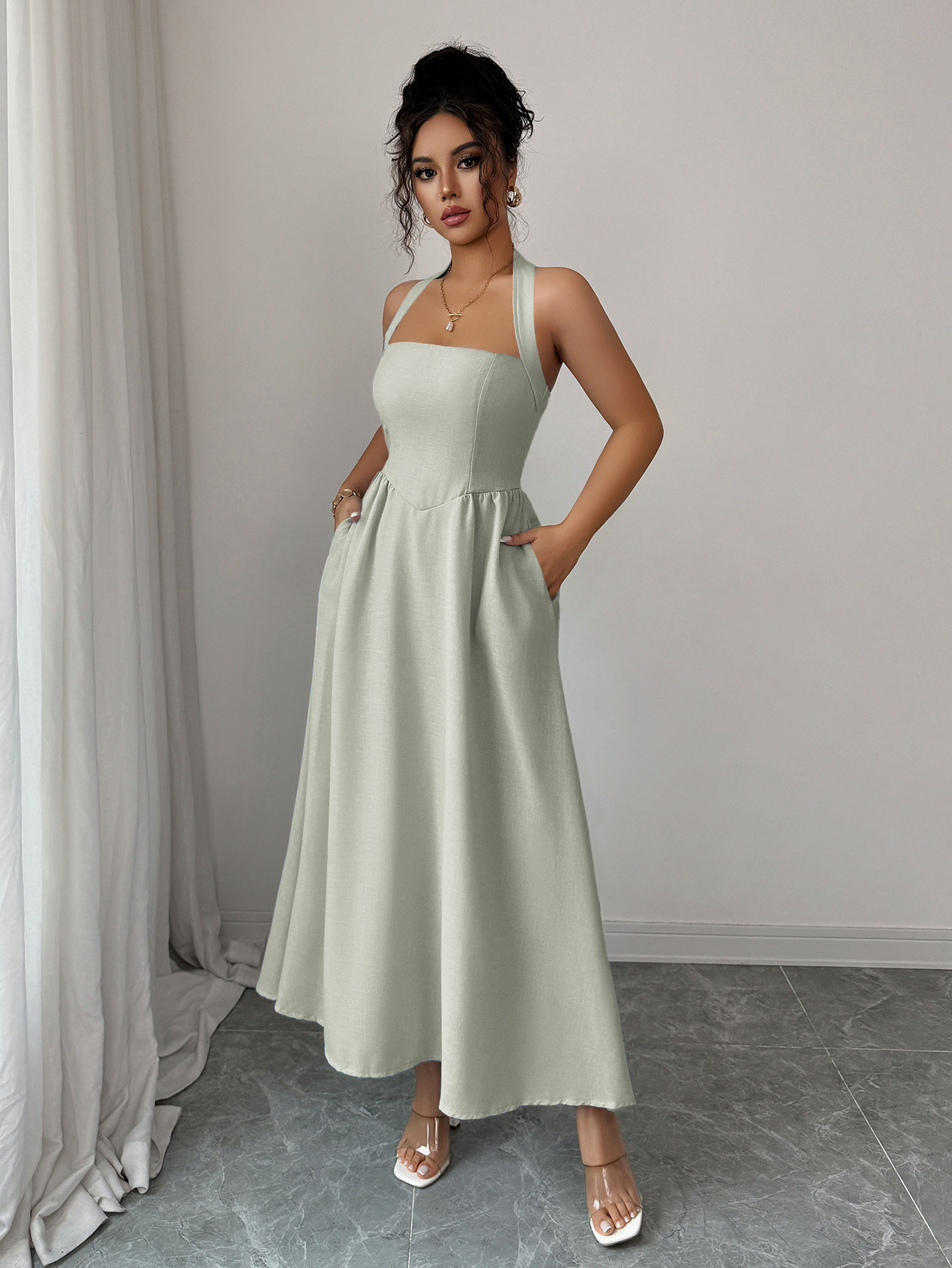 Maxi Dress Halter - Vestido Feminino em 5 Cores, Vestido