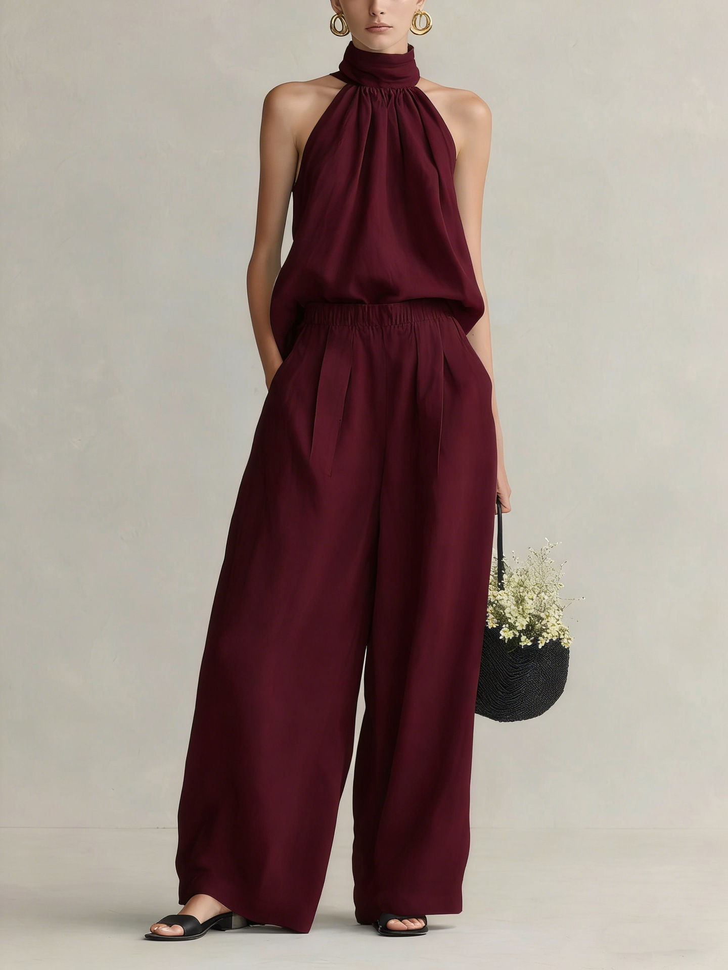 Linen Pant Wide - Conjunto Feminino de Verão 2026: Novo