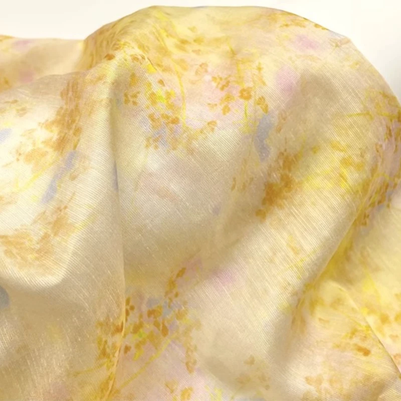 Kimono Sheer Floral - Gengibre japonês inspirado floral gradiente impressão