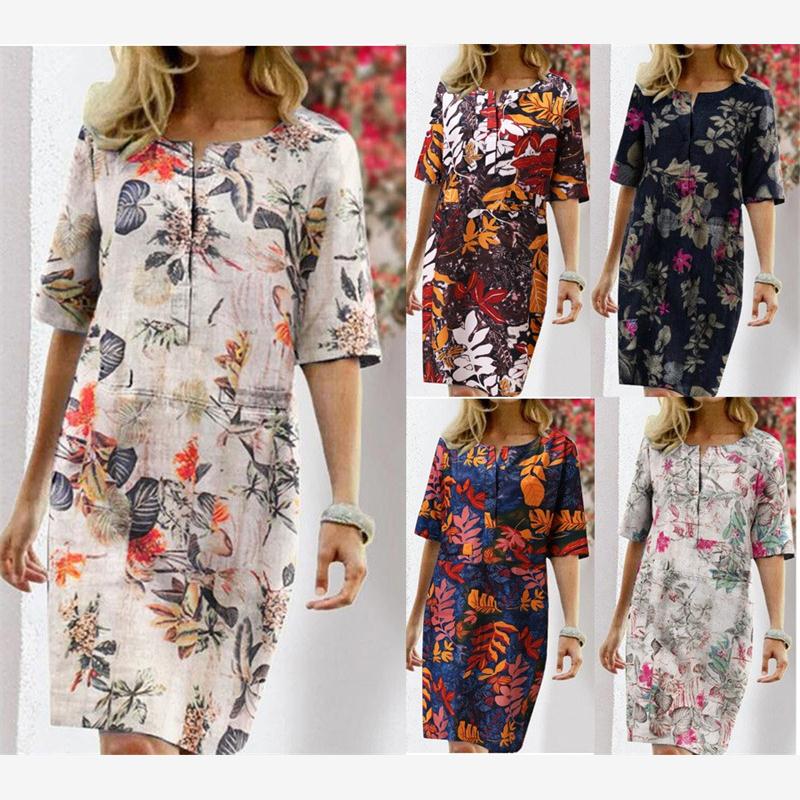 Linen Dress Wrap - Vestido Feminino de Verão em Algodão