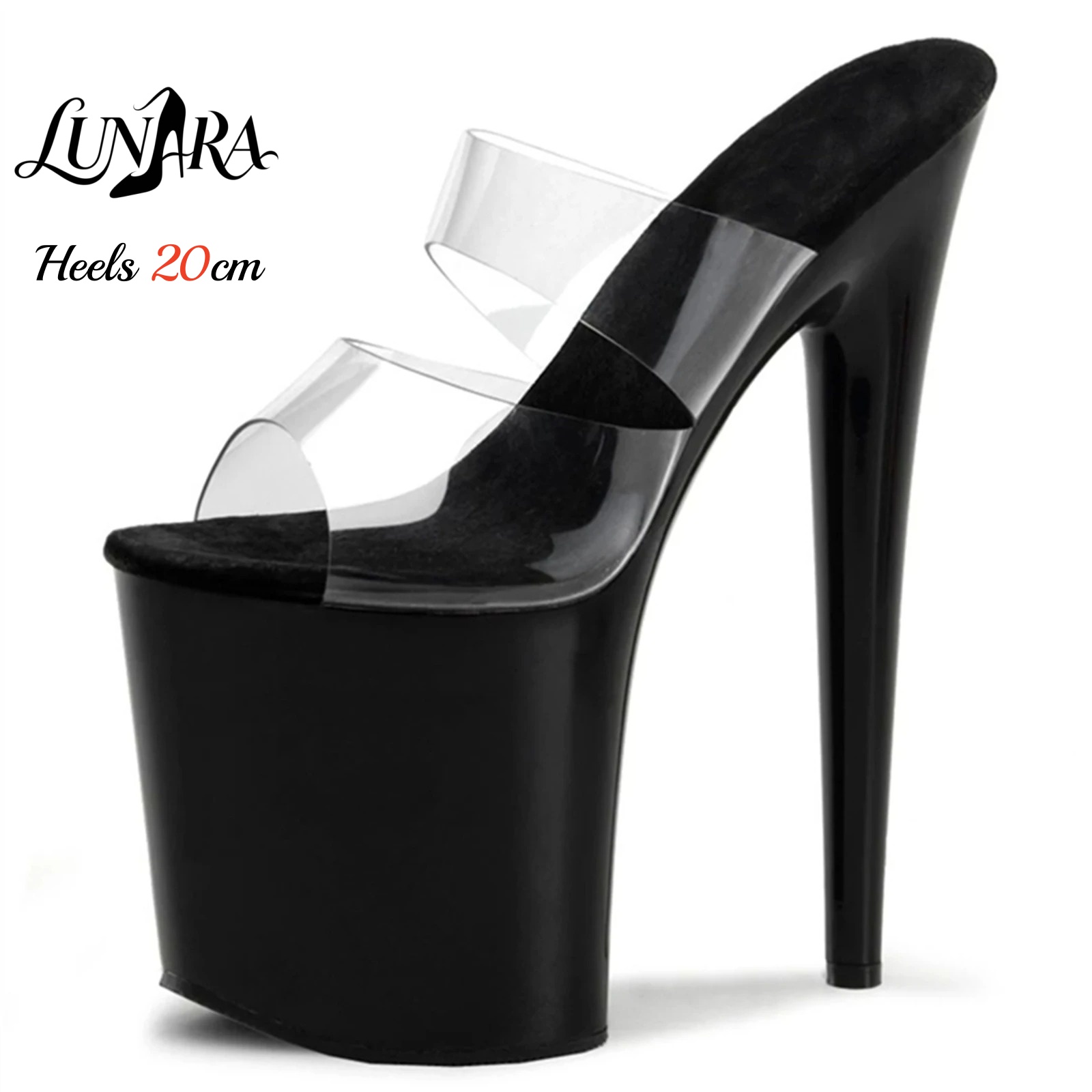Sandal Strappy Heeled - Sandálias de Plataforma Ultra Alta de