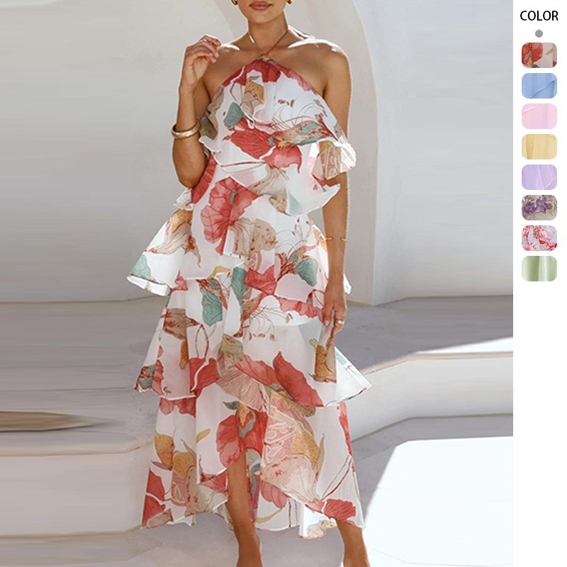 Maxi Dress Halter - Vestido Maxi Elegante para Festa em