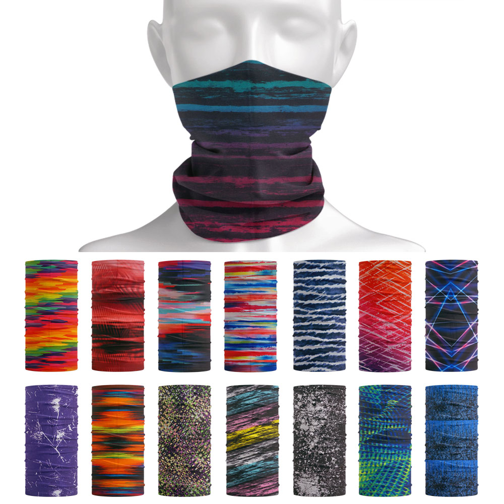 Headband Summer Knit - Tie-dye listras padrão lenço de pescoço
