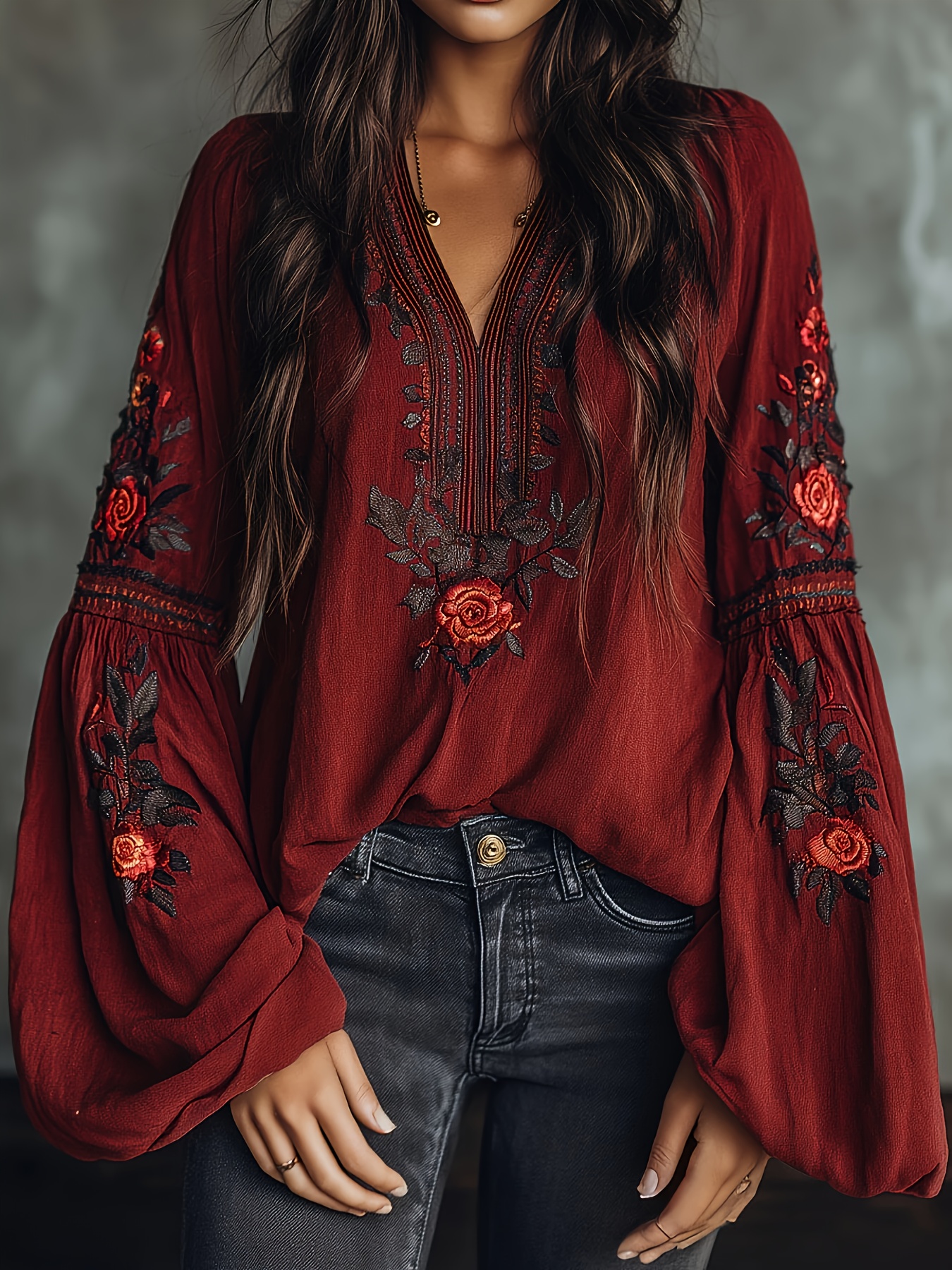 Blouse Off Shoulder - Blusa feminina de primavera retrô com