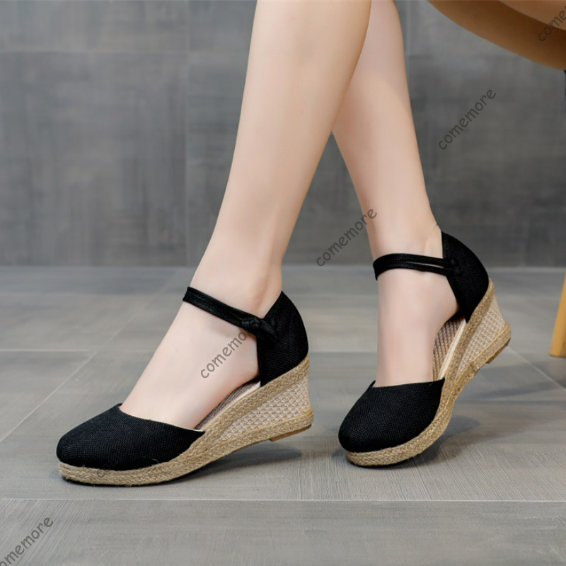 Wedge Espadrille Women - Comemore sandálias de salto alto calçado