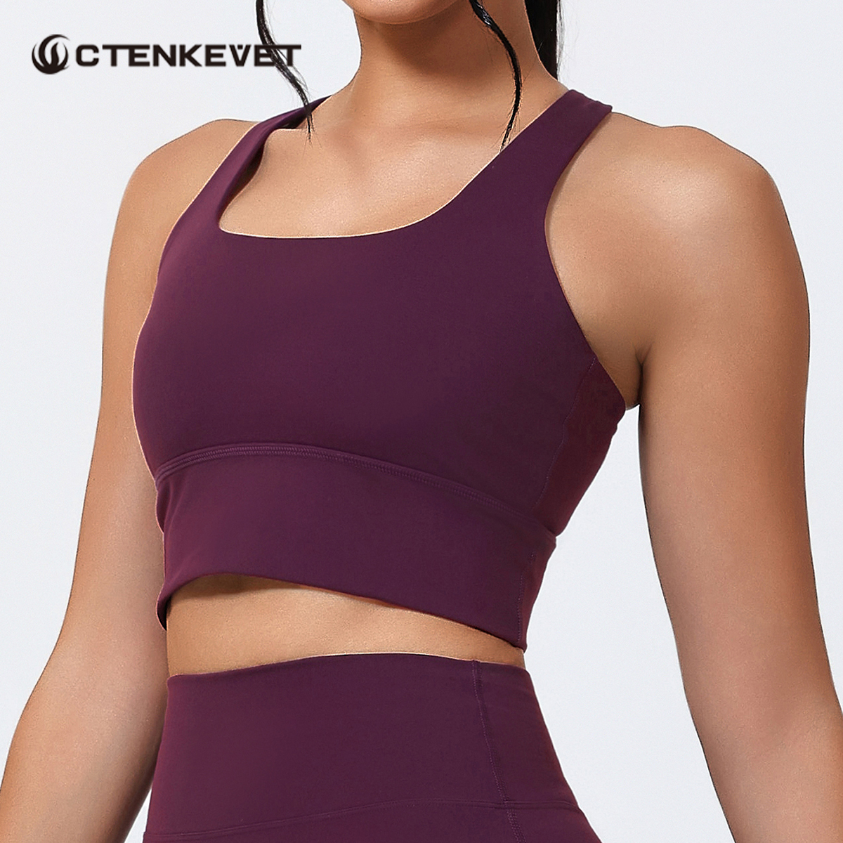 Crop Top Crochet - Regata esportiva feminina de secagem rápida,