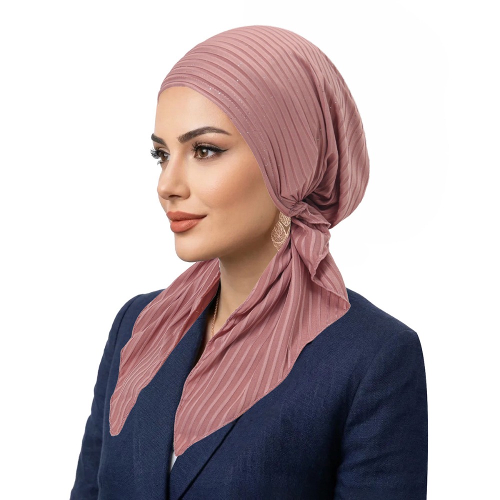 Headband Summer Knit - Turbante Pré-Amarrado de Tecido Elástico Moderno,