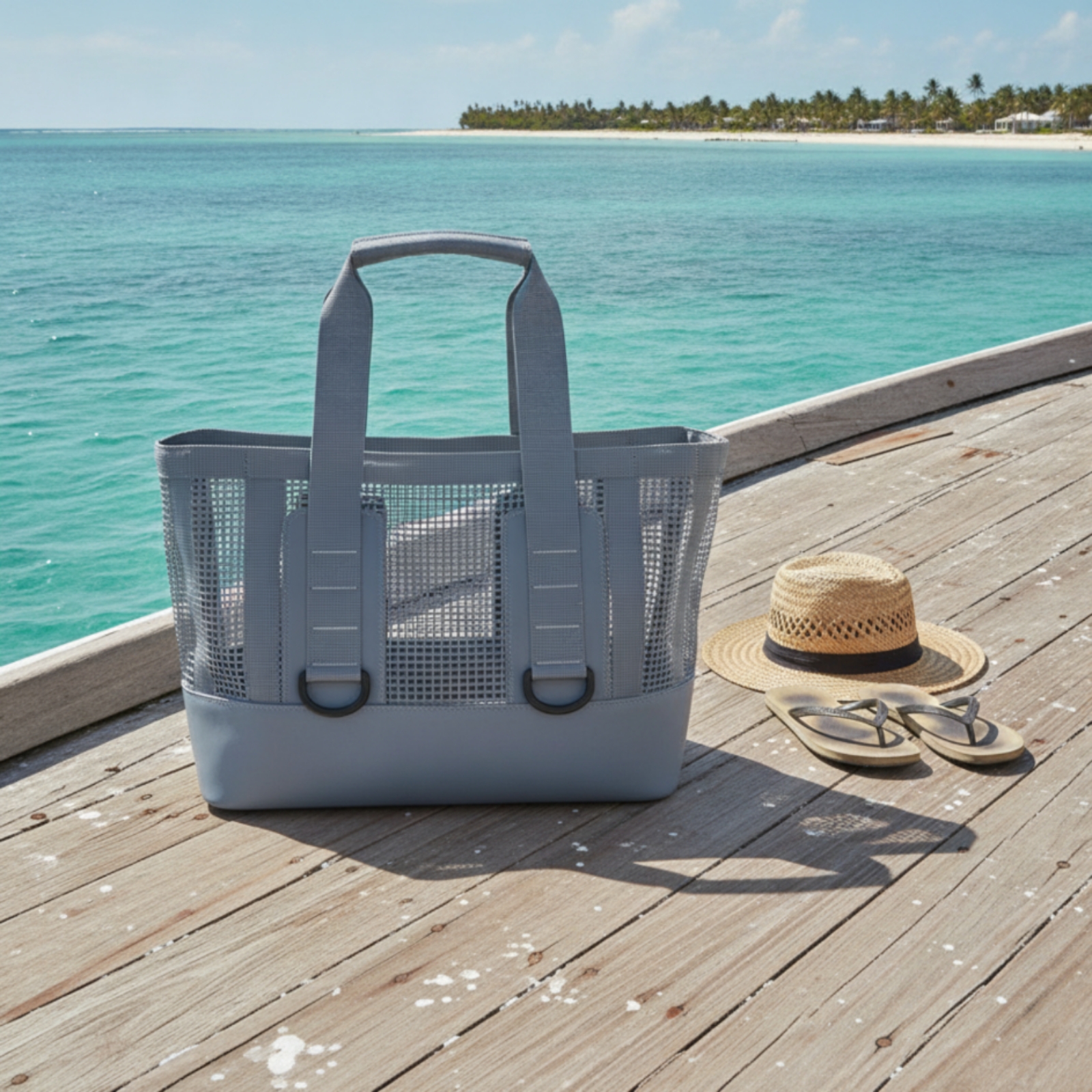 Tote Bag Beach - Bolsa de Malha de Secagem Rápida