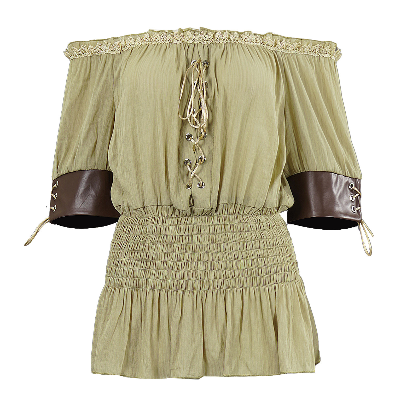 Blouse Off Shoulder - Blusa Pirata Renascentista Feminina, Top com