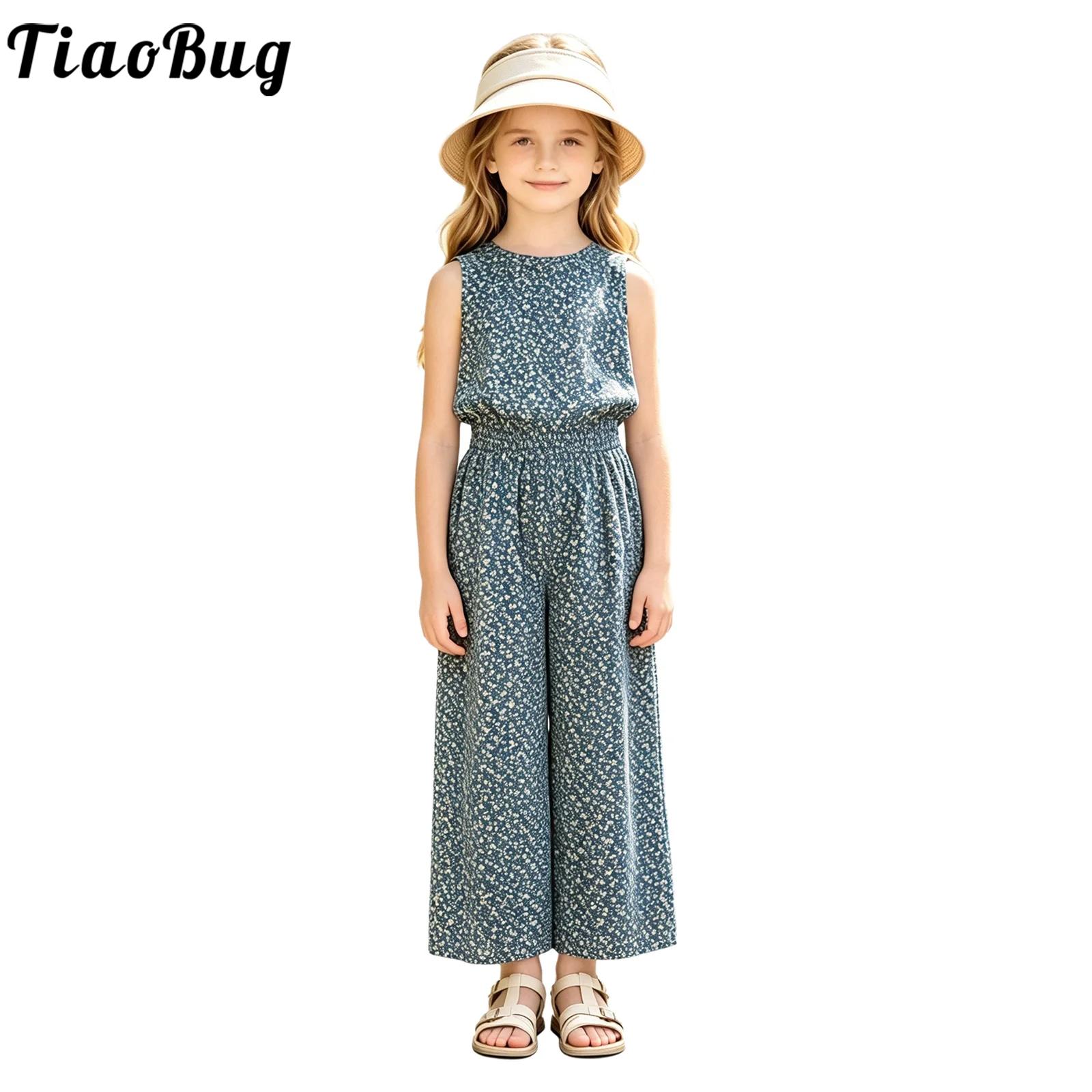 Romper Floral Print - Macacão floral infantil para meninas, macacão