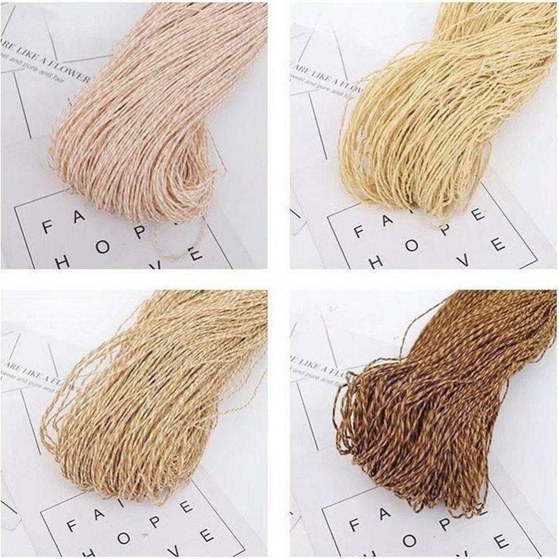 Crochet Bag Raffia - 200g 2ply algodão ráfia fio para