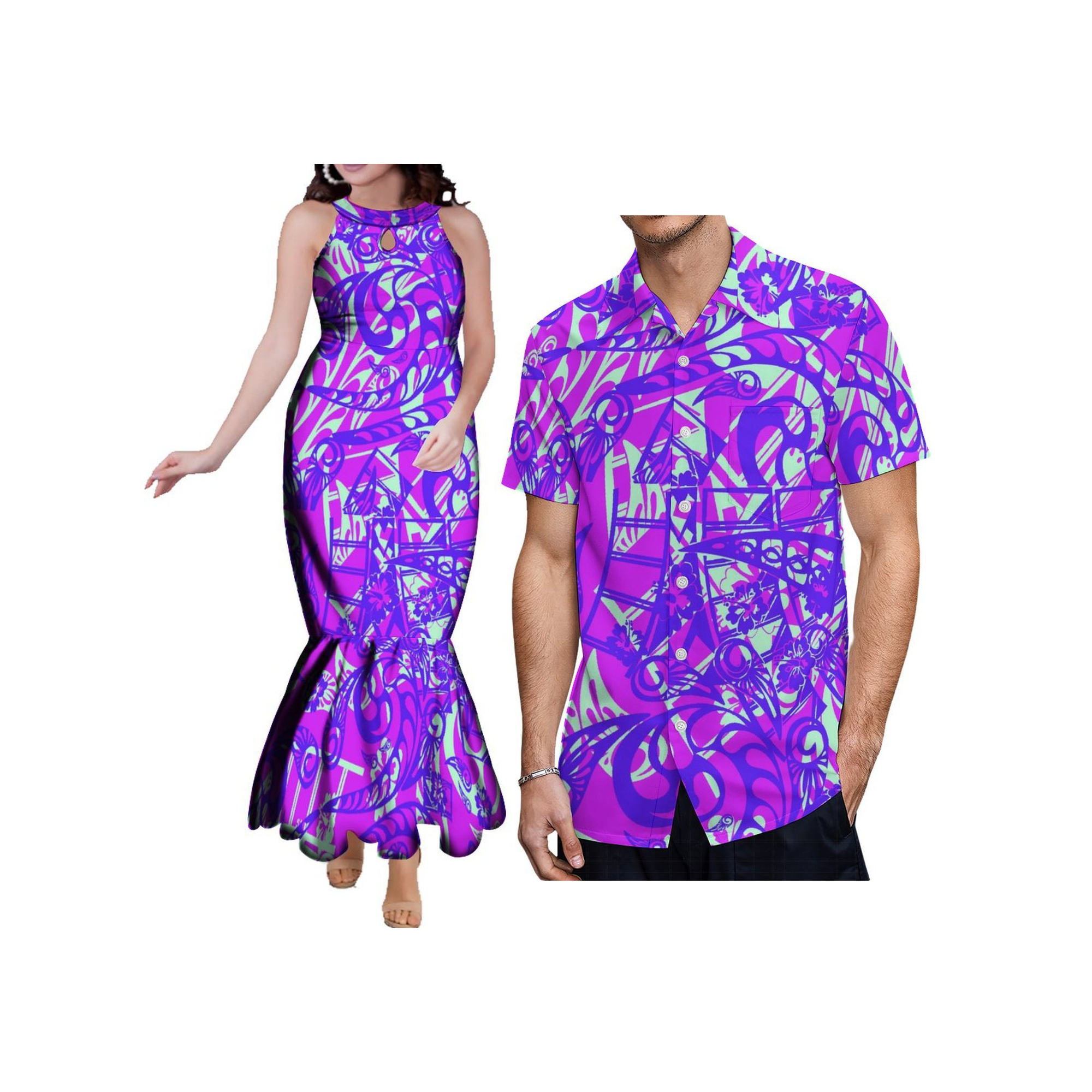 Maxi Dress Halter - Roupas Personalizadas para Casais Tamanho Grande