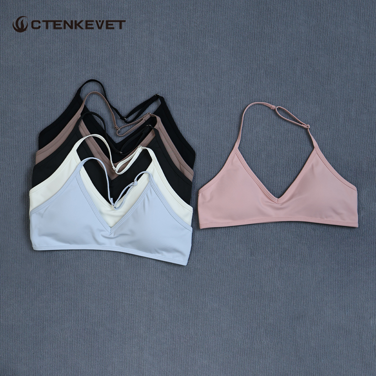 Crop Top Crochet - Sutiã esportivo feminino de verão com