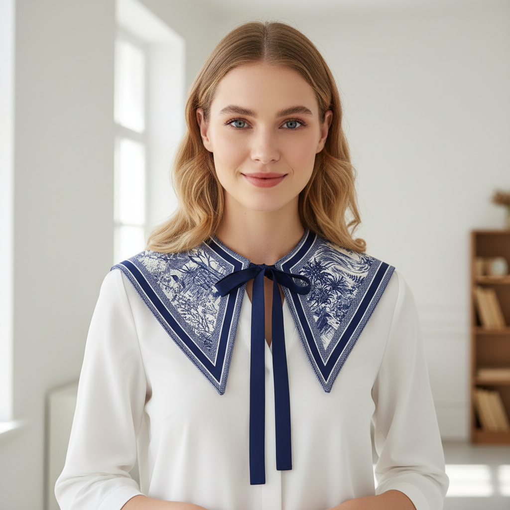 Blouse Off Shoulder - Colarinho Falso Destacável de Moda com