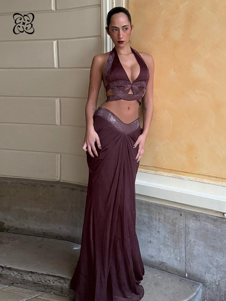 Maxi Dress Halter - Vestido Maxi de Duas Peças em