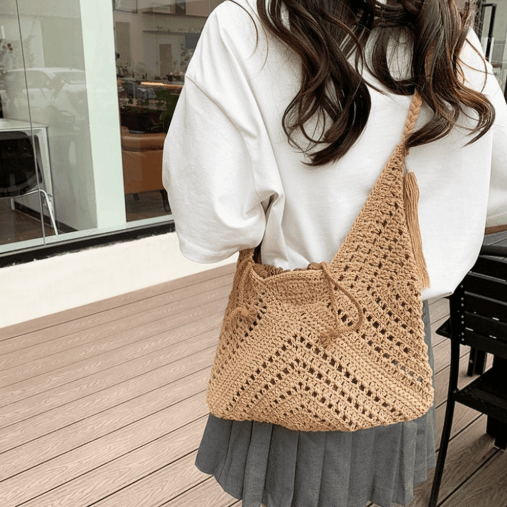 Tote Bag Beach - Bolsa de Ombro Boêmia Simples em