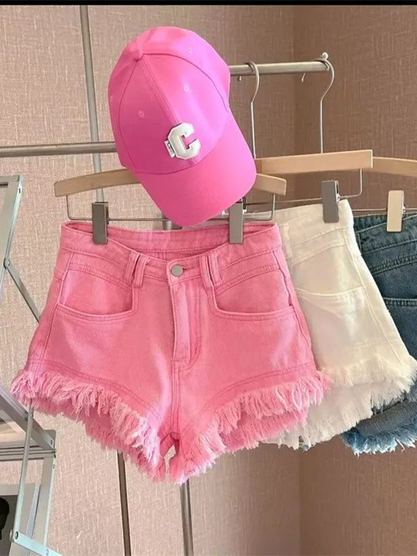 Shorts Denim Frayed - Shorts de Denim com Barra Desfiada
