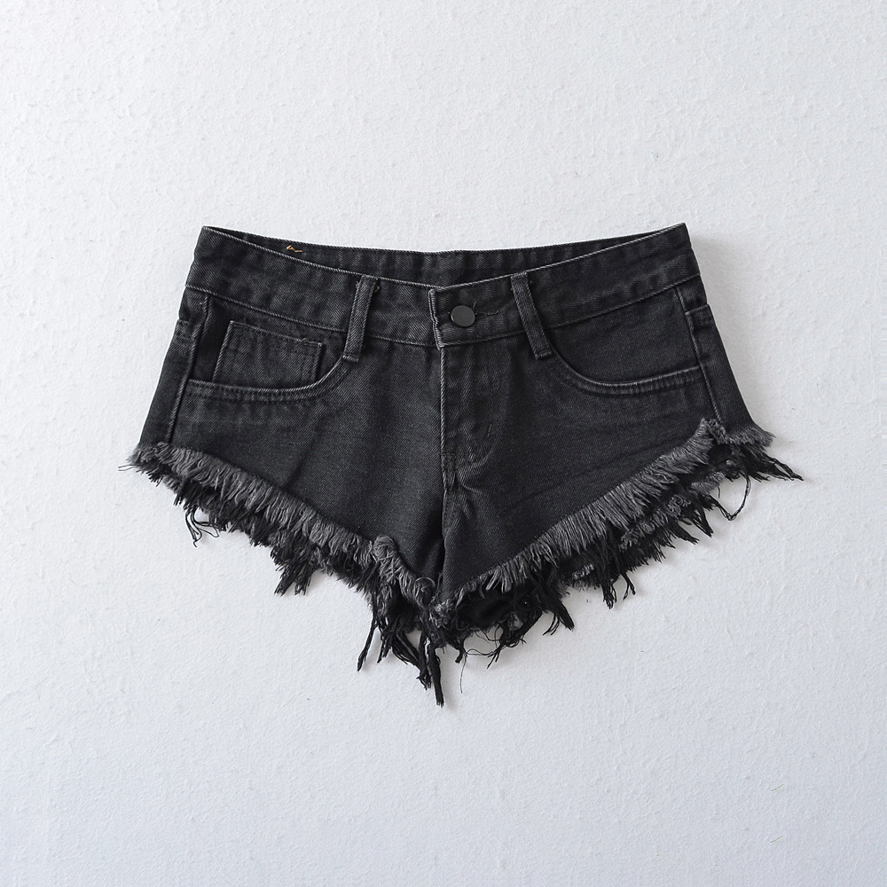 Shorts Denim Frayed - Shorts Y2K Sexy de Jeans Feminino,