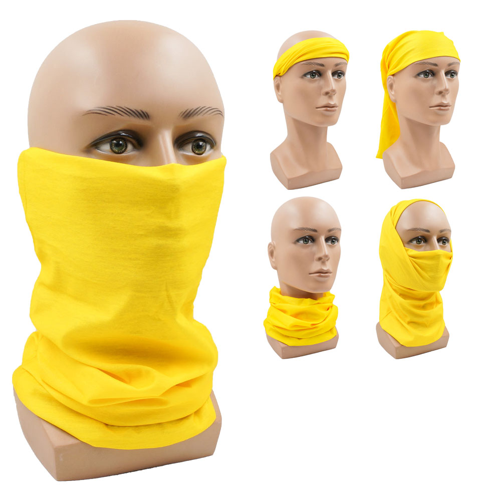 Headband Summer Knit - Amarelo multifuncional ciclismo pescoço gaiter protetor