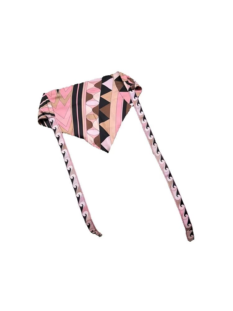Headband Summer Knit - Lenço de Seda com Estampa Geométrica