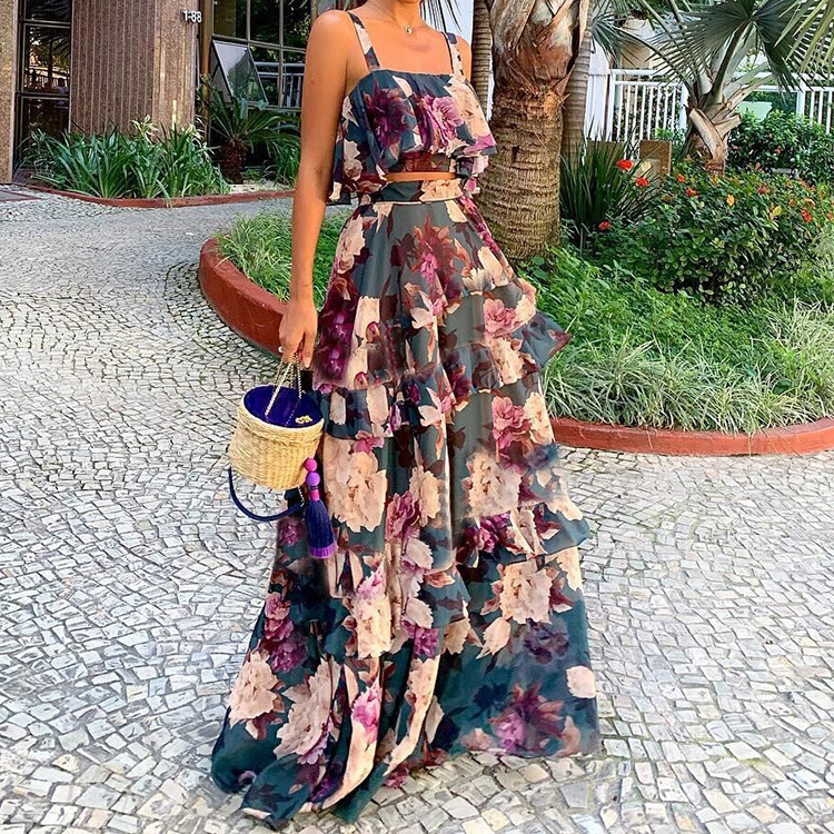 Conjuntos Femininos de Duas Pe - Romper Floral Print avaliação e preço