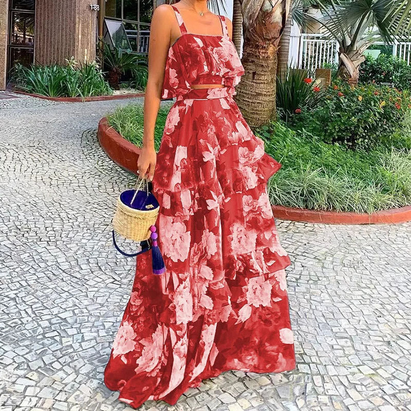 Conjuntos Femininos de Duas Pe - Romper Floral Print avaliação e preço