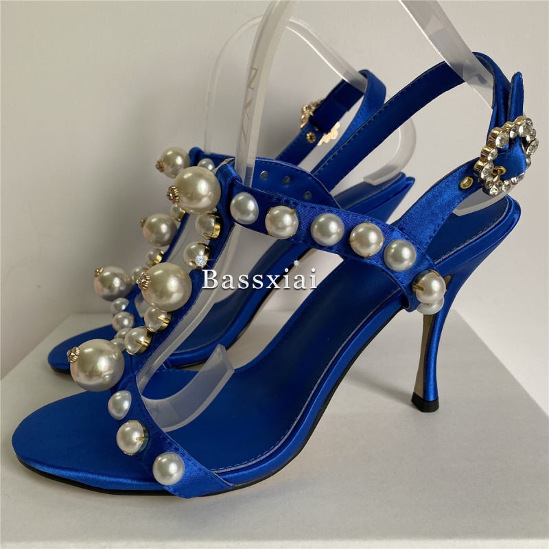 Pérola grânulo decoração t-cin - Sandal Strappy Heeled avaliação e preço