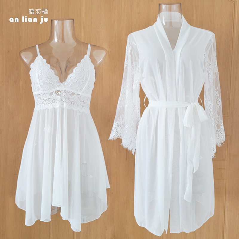 Conjunto de Roupa de Dormir Fe - Kimono Sheer Floral avaliação e preço