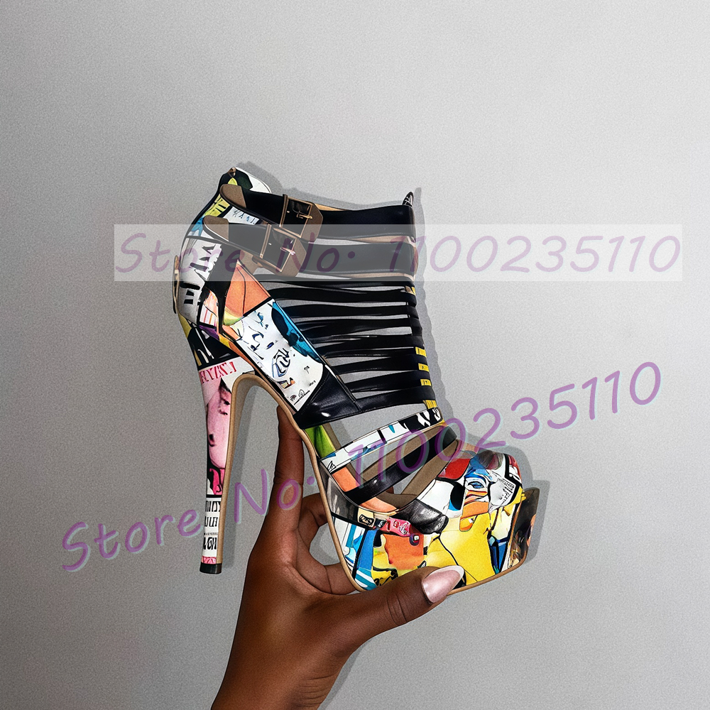 Sandálias Plataforma Pretas co - Sandal Strappy Heeled avaliação e preço