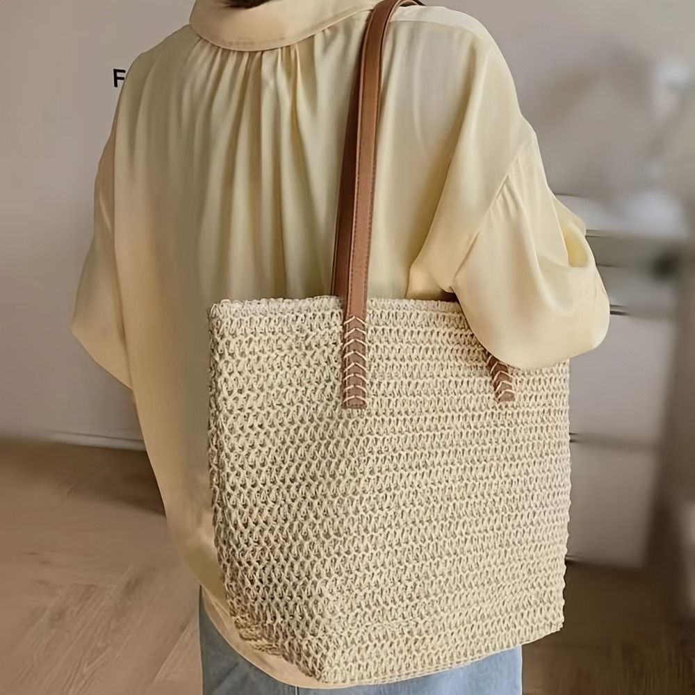 Bolsa de Praia de Palha Trança - Tote Bag Beach avaliação e preço