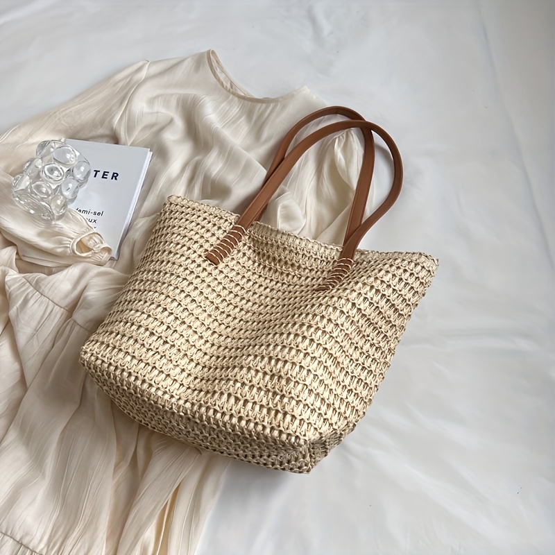 Bolsa feminina elegante e vers - Crochet Bag Raffia avaliação e preço