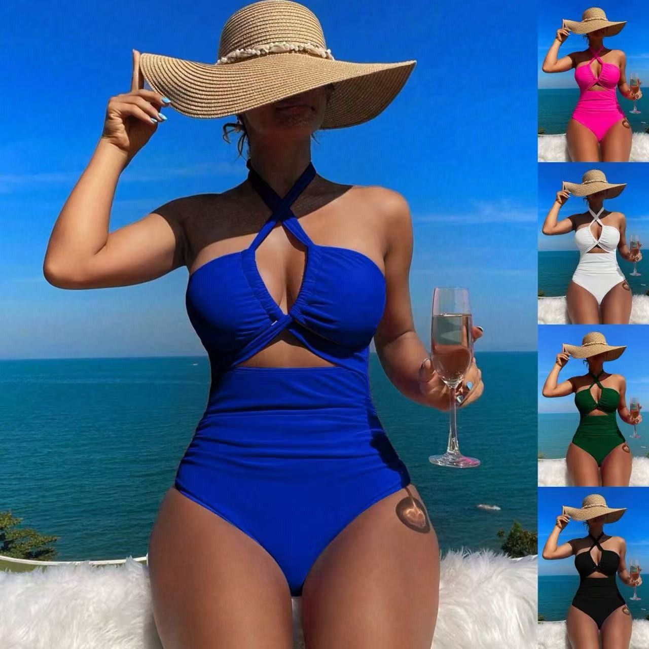 Maiô Feminino Preto com Decote - Swimsuit Bikini Ruched avaliação e preço