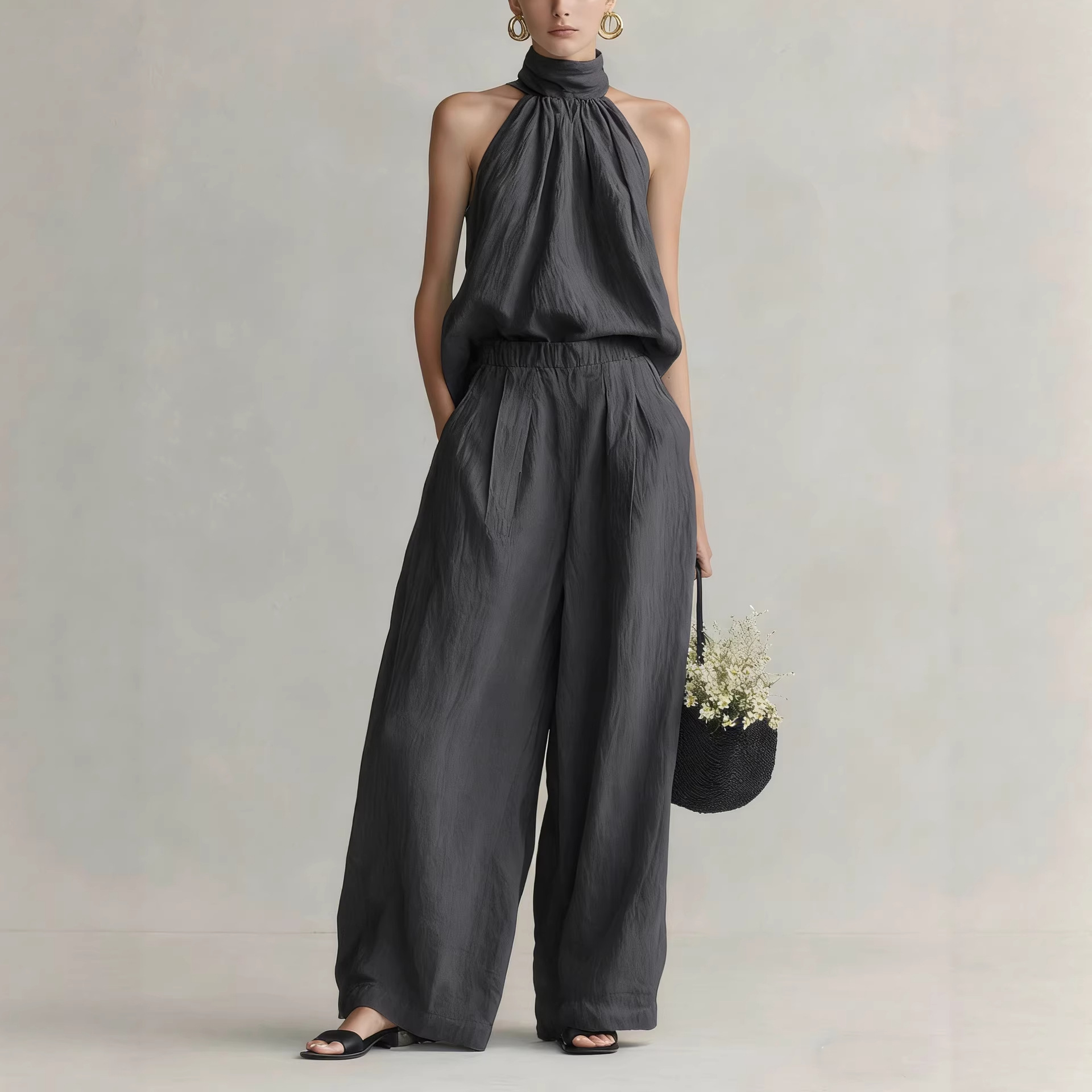 Conjunto Feminino de Verão 202 - Linen Pant Wide avaliação e preço
