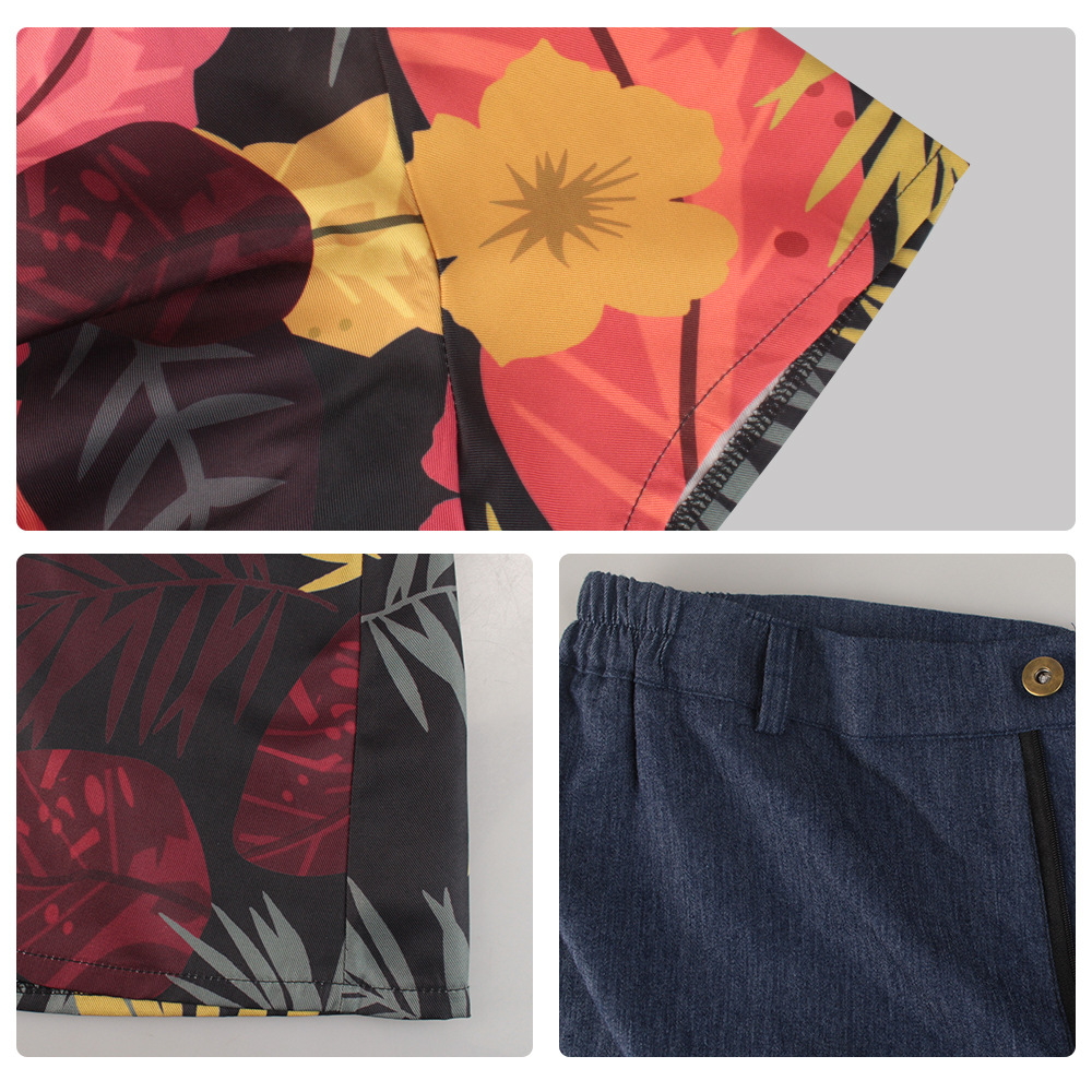 Conjunto Masculino de Camisa F - Shorts Denim Frayed avaliação e preço