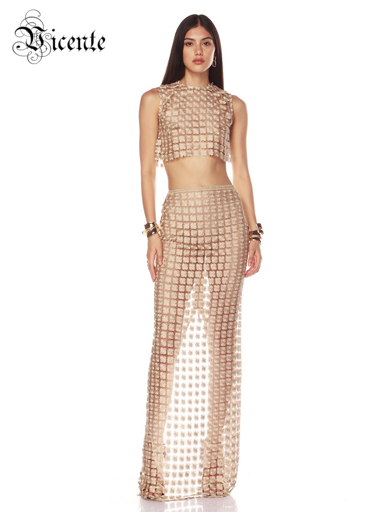 Conjunto elegante de blusa cor - Crop Top Crochet avaliação e preço