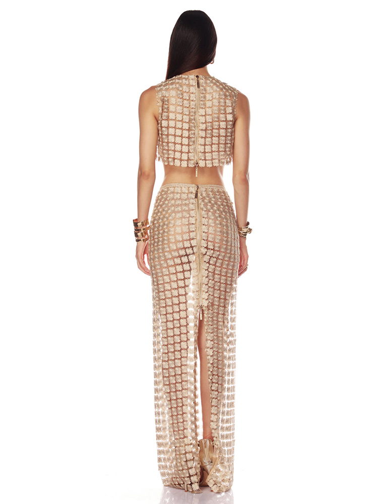 Conjunto elegante de blusa cor - Crop Top Crochet avaliação e preço