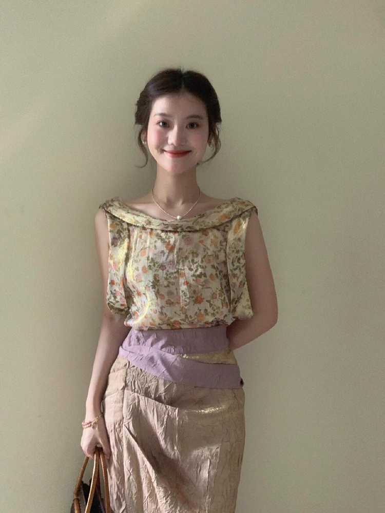 Conjunto Feminino XZY Vintage  - Midi Skirt Floral avaliação e preço