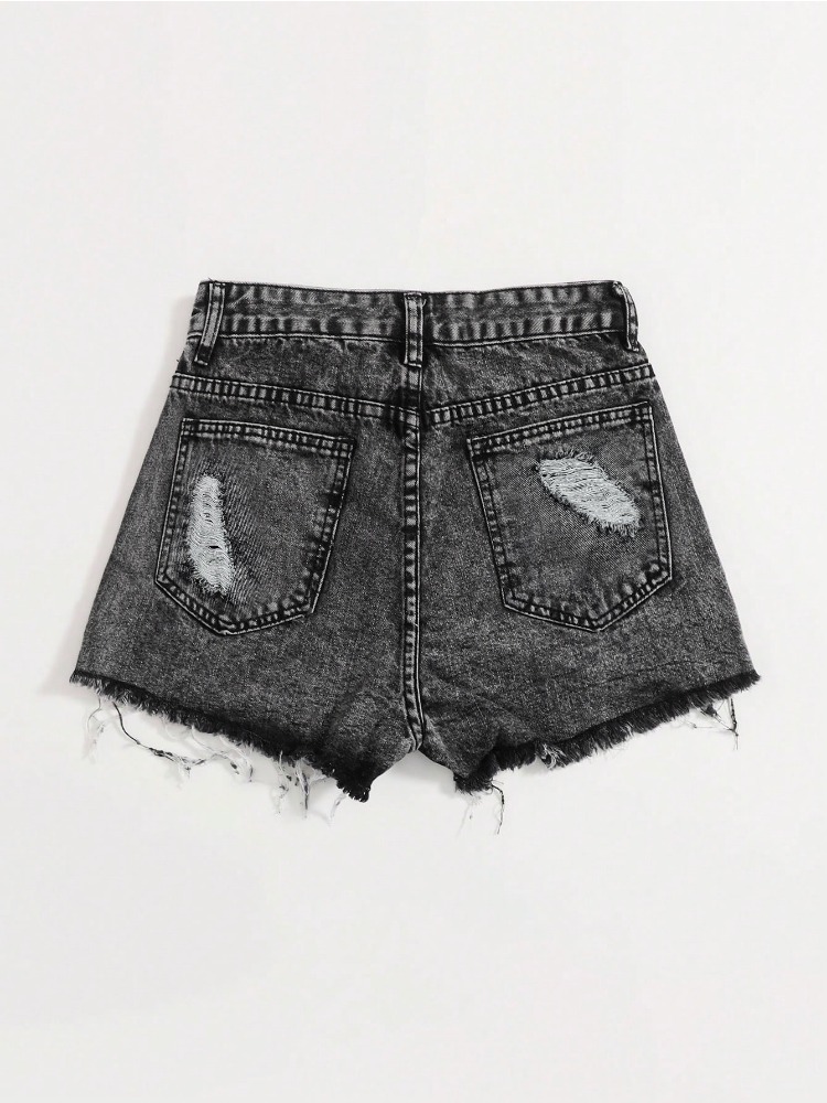 Novos Shorts Jeans Femininos V - Shorts Denim Frayed avaliação e preço