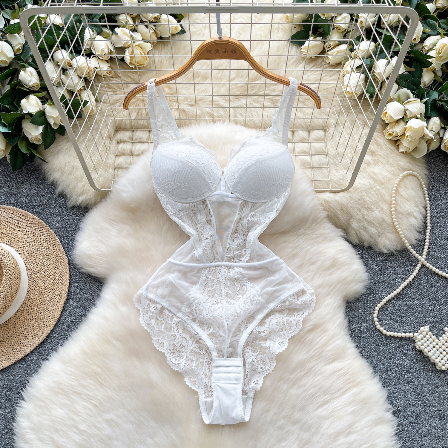 Mulheres hotsweet ver através  - Romper Floral Print avaliação e preço