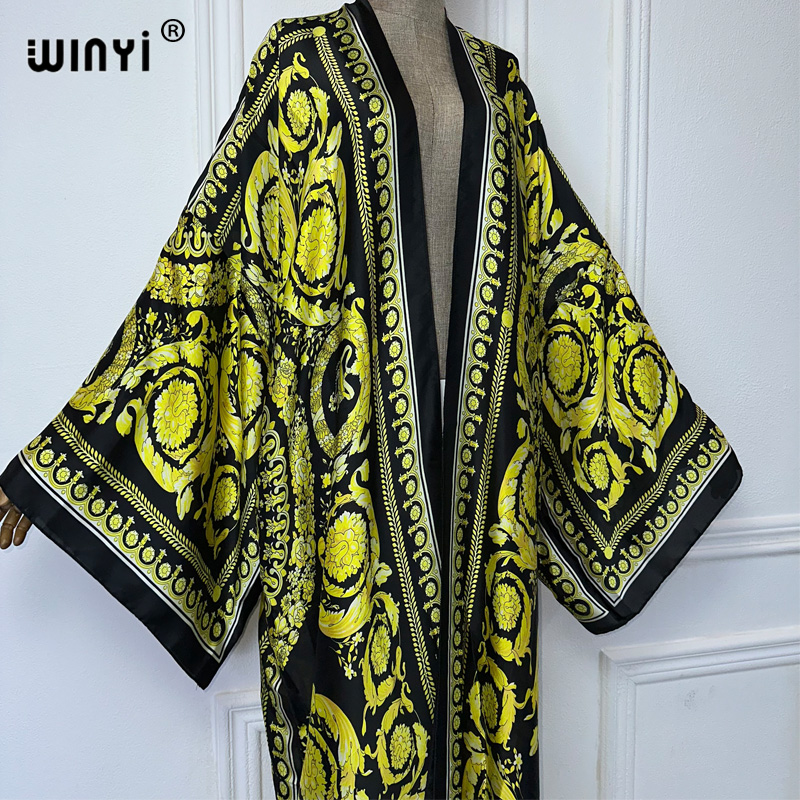WINYI-Quimonos africanos de im - Cover Up Kaftan avaliação e preço