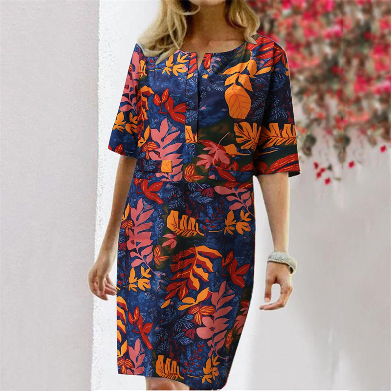 Vestido Feminino de Verão em A - Linen Dress Wrap avaliação e preço