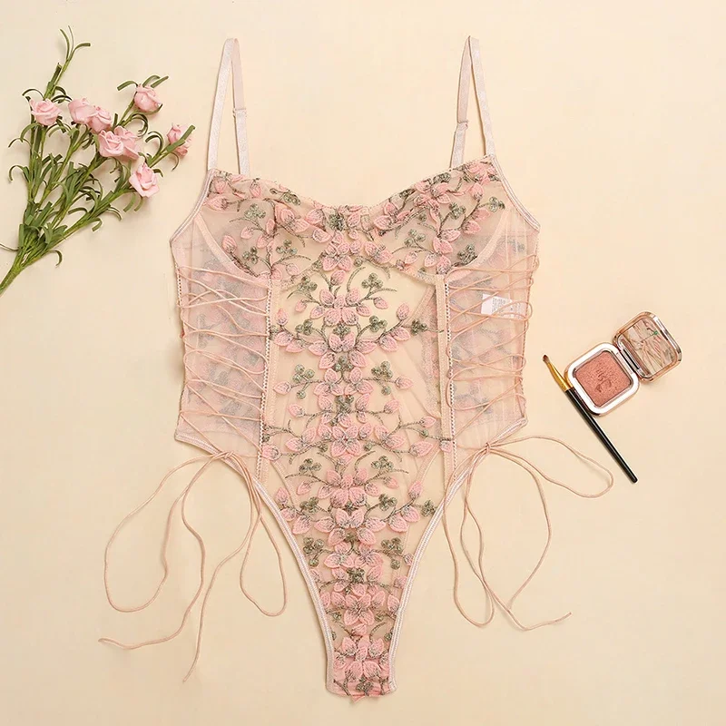 Lingerie Sexy Feminina, Macacã - Romper Floral Print avaliação e preço