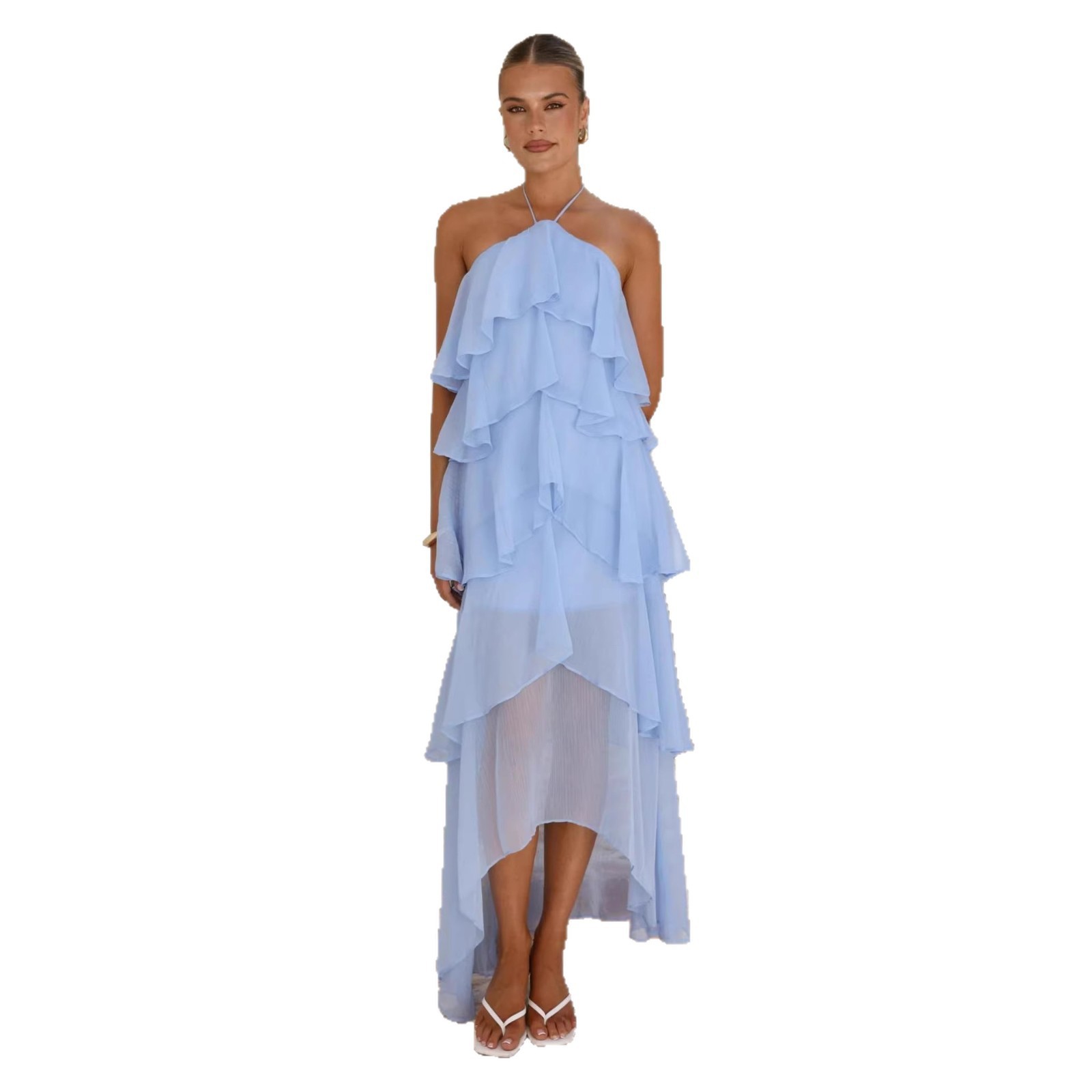Vestido Maxi Elegante para Fes - Maxi Dress Halter avaliação e preço