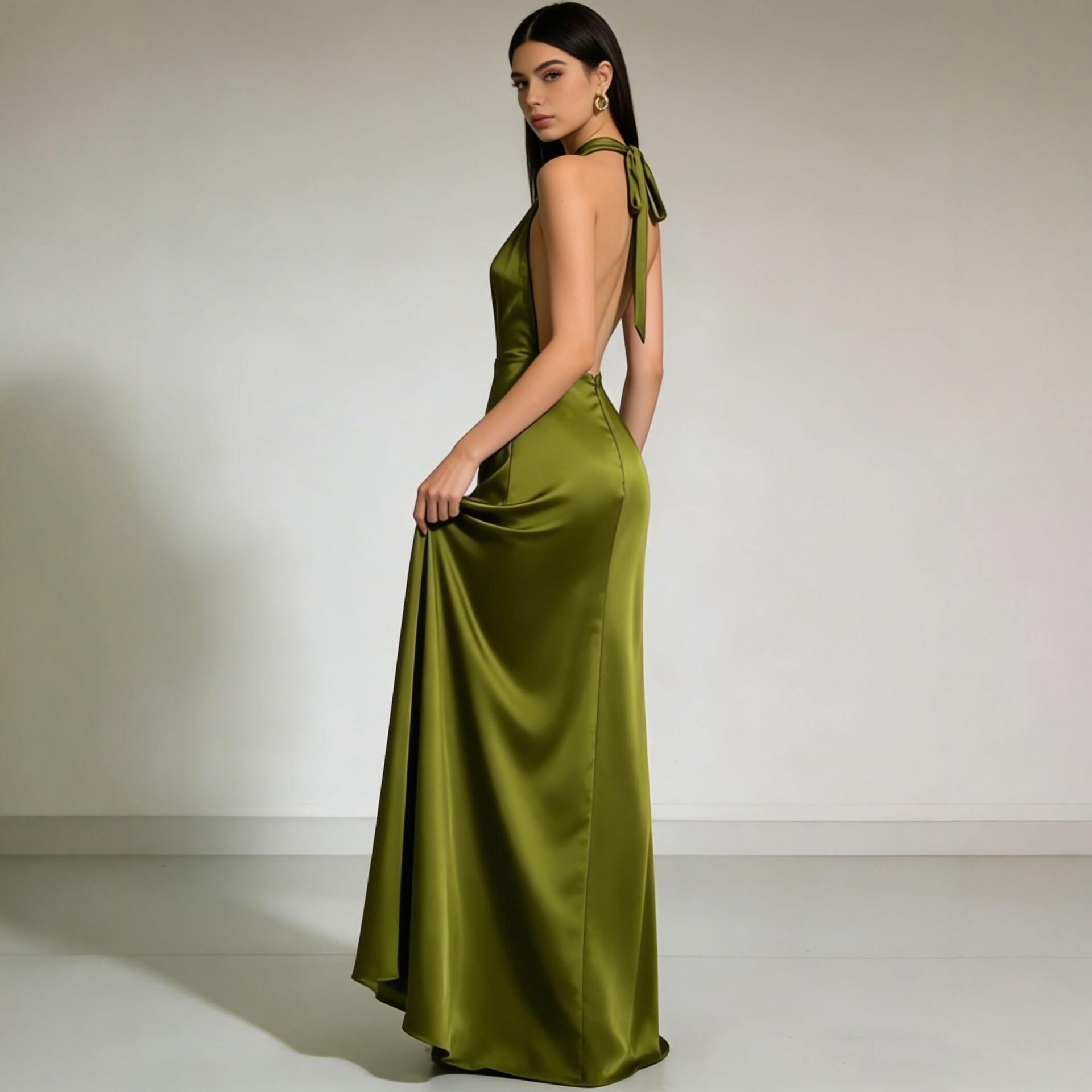 Vestidos Elegantes para Festas - Maxi Dress Halter avaliação e preço