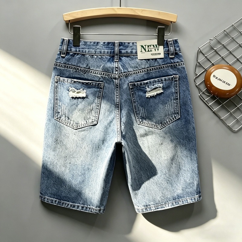 Bermudas Jeans Masculinas Esti - Shorts Denim Frayed avaliação e preço