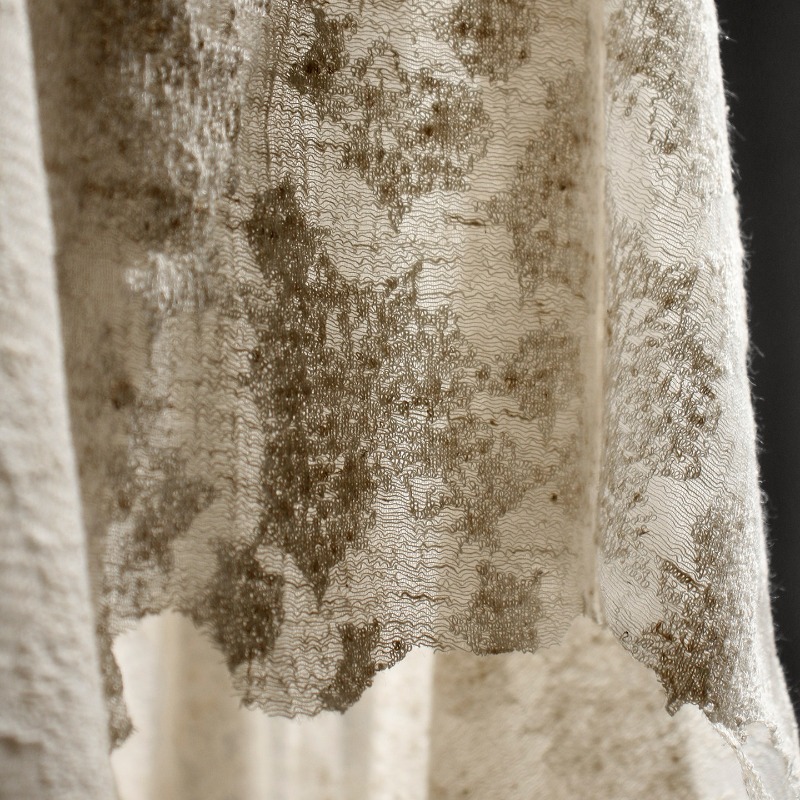 Tecido de Malha de Algodão e L - Linen Dress Wrap avaliação e preço